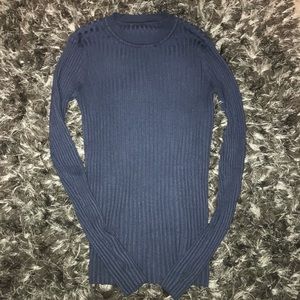 Navy cotton ribbed shirt size M